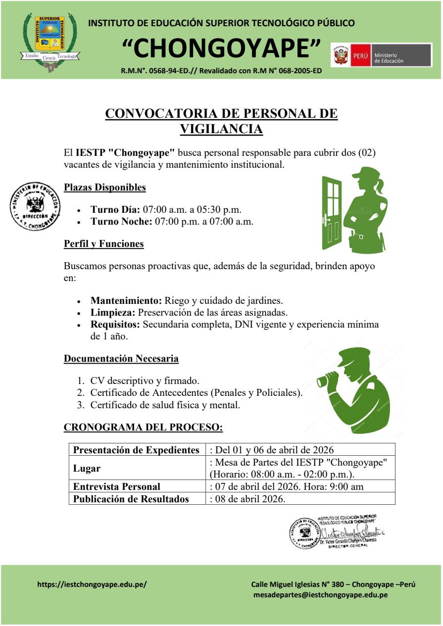 Convocatoria de Personal 