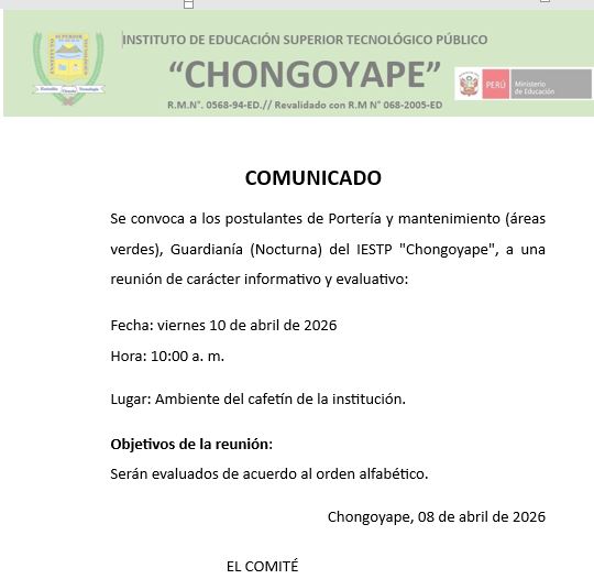 COMUNICADO